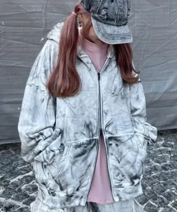미사용 [ xu ] dirty washing zip up hoodie
