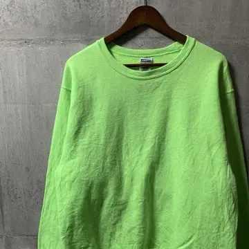 I226 맨투맨 90s 00s 빈티지 Y2K 무지 형광색 아메카지