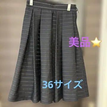 M-premier BLACK 미스타일 스커트 36 폭시 르네