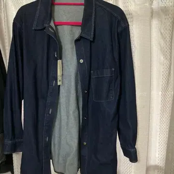 새상품, 미사용 남성용 UNIQLO 데님 자켓 XL 네이비