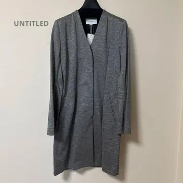 [택 포함 새상품] UNTITLED 그레이 롱 코트 버튼 포함