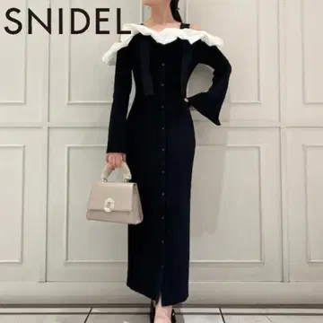 SNIDEL 블랙 롱 원피스