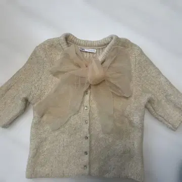 ZARA 쉬폰 리본 가디건
