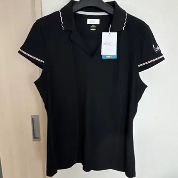 [ 새상품 ] Greg Norman 여성용 블랙 골프 피케 셔츠 반팔