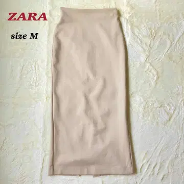 ZARA 타이트 스커트 베이지 M 고급 슬릿 봄/여름/가을 미 실루엣