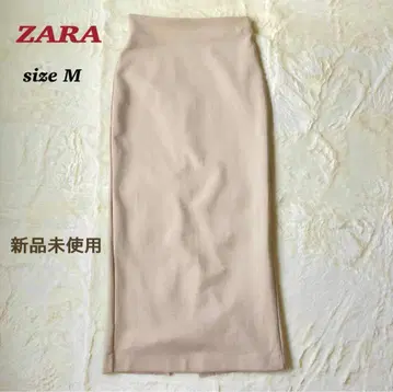 ZARA 타이트 스커트 베이지 M 고급 슬릿 봄/여름/가을 미 실루엣