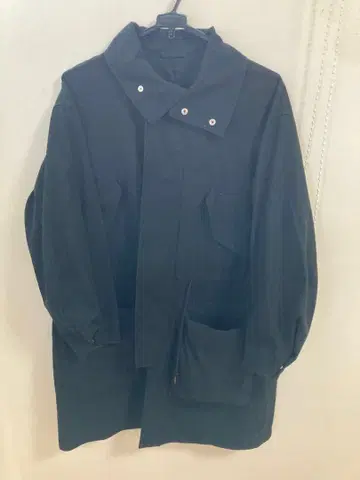 UNIQLO U 후디드 코트 후드 부착 블랙