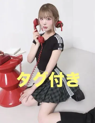 다리치/Darich/라인 로고 V넥 T셔츠