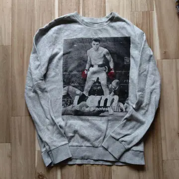 H&M 무함마드 알리 그래픽 맨투맨 M 모하메드 알리