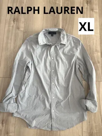 랄프 로렌 남성용 셔츠 그레이 XL 버튼 다운 새상품급 포니 자수