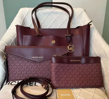 MICHAEL KORS Maisie 3세트 토트백 (버건디)