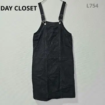 데이 옷장 블랙 데님 원피스 오버롤풍 M 캐주얼