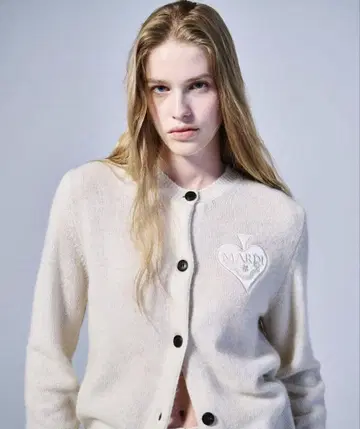 mardi BLENDED CARDIGAN ROUND NECK SPADE