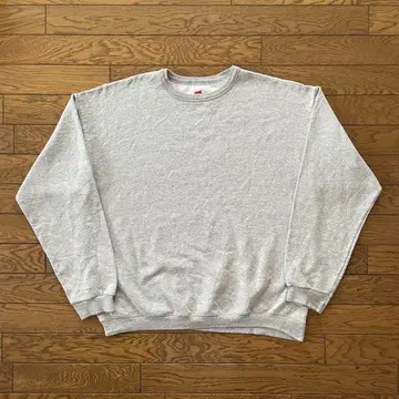 Hanes 맨투맨 그레이 무지 L