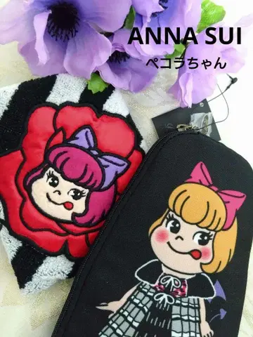 한정판 ANNA SUI 페코라짱 파우치 & 타월 손수건 콜라보 상품
