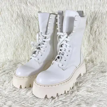 [ ZARA ] 자라 (26cm) 사이드 지퍼 레이스업 부츠