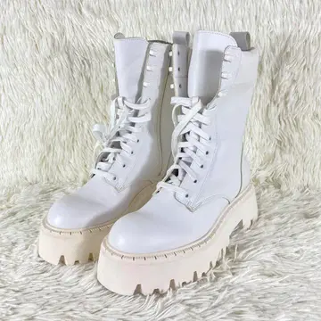 [ ZARA ] 자라 (26cm) 사이드 지퍼 레이스업 부츠