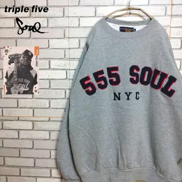 90s TRIPLE FIVE SOUL 555SOUL 맨투맨 자수 로고