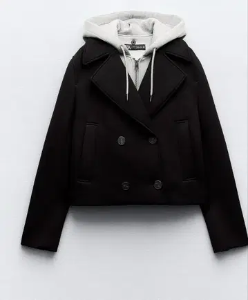 ZARA 후드 레이어 크롭 자켓