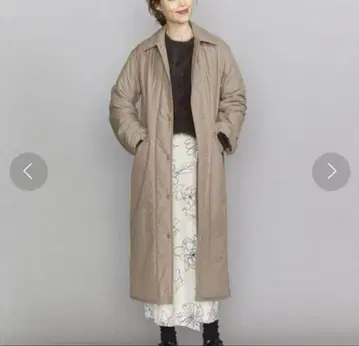 뷰티 앤 유스 타프타 퀼트 스텐카라 코트
