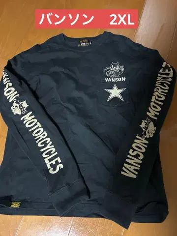 VANSON 블랙 긴팔 티셔츠