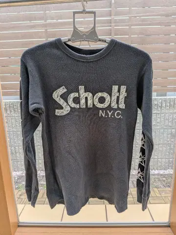 Schott 다크 그레이 긴팔 T셔츠 s 사이즈