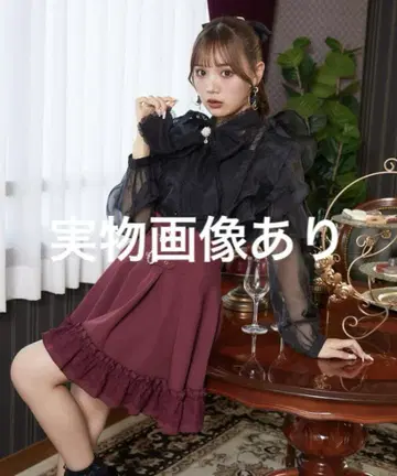 ROJITA 볼륨 시어 블라우스 블랙