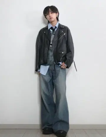 [ MAISON SPECIAL ] 램 가죽 더블 라이더 자켓