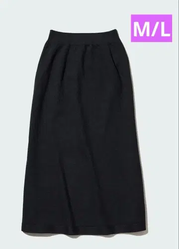 UNIQLO 3D 수플레 얀 스커트 블랙