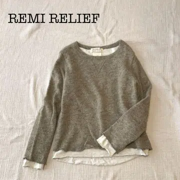 REMI RELIEF 울 레이어드 크루넥 니트 티셔츠 베이지