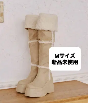 다리치 페이크 무스탕 니하이 부츠 M 사이즈
