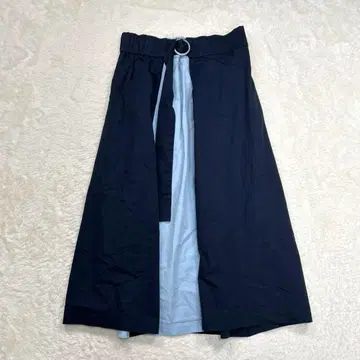 자라 플레어 스커트 롱 기장 벨트 캐주얼 무지 허리밴딩