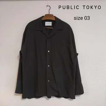 미착용 퍼블릭 도쿄 컴포트 릴랙스 오픈 카라 셔츠 03