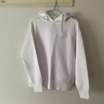 나지 화이트 지퍼 후드 후드티