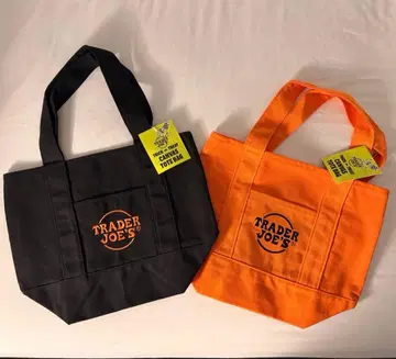 [ 묶음 구매 ] TRADER JOE'S 토트 블랙 오렌지 트레이더 조스
