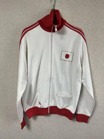 일본 국기 자수 저지 화이트/레드