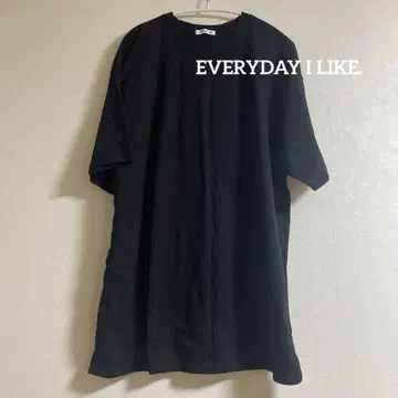 EVERYDAY I LIKE. 오버 사이즈 블랙 반팔 티셔츠