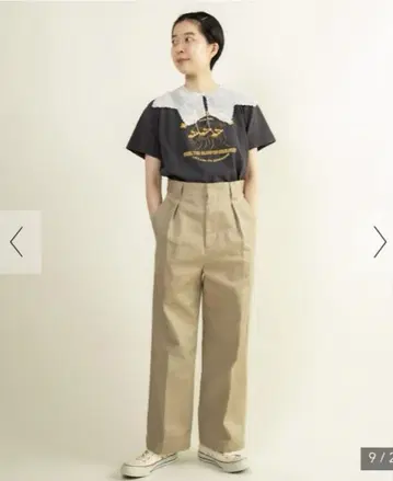 베이지 와이드 팬츠 사이즈 36