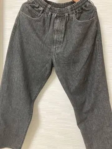 데님 이지 팬츠 블랙 페이드