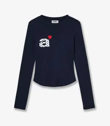 aeae 네이비 긴팔 상의 도트 무늬
