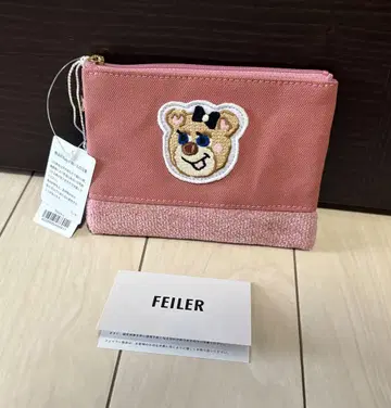 페이러 올드 테디걸 와펜 파우치 핑크 새상품 미사용 택 포함
