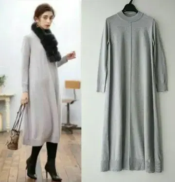 ANAYI 아나이 울 텐지쿠 A라인 원피스