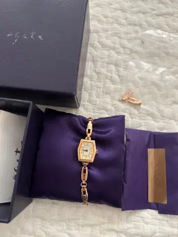 [ 레어 새상품급 ] agete 시계 핑크 골드