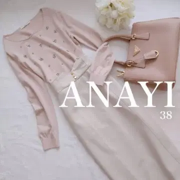 [새상품급] ANAYI 비쥬 니트 스웨터 38 핑크