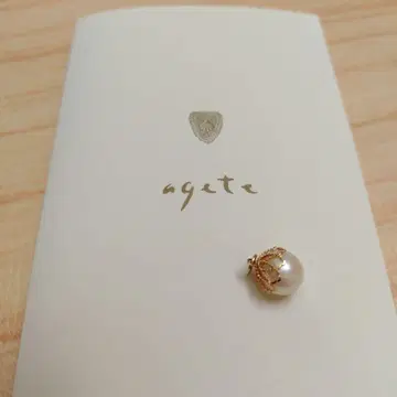 agete 아가트 시스루 펄 목걸이 참 K10