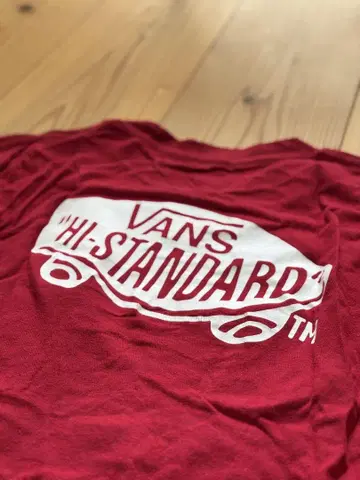 VANS HI-STANDARD 빨간색 긴팔 T셔츠
