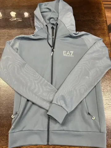 EA7 엠포리오 아르마니 그레이 풀 집업 후드티