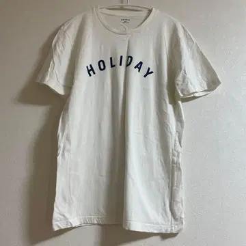 HOLIDAY 프린트 반팔T셔츠 화이트