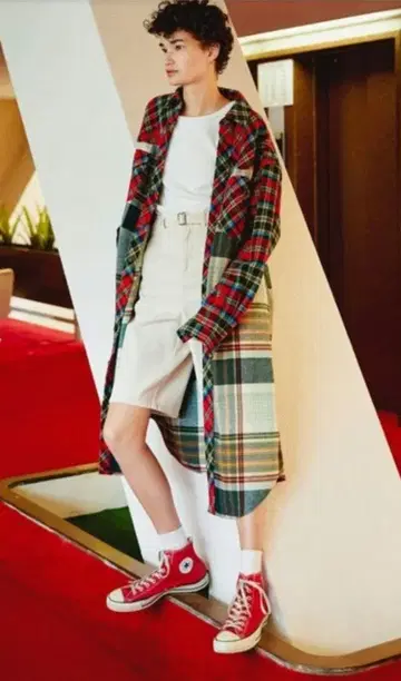 체크 셔츠 원피스