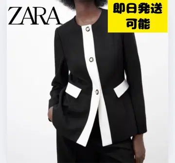 [ 컨디션 최상 ] 완판템 ZARA 대비 테일러드 블레이저 골드 버튼 M